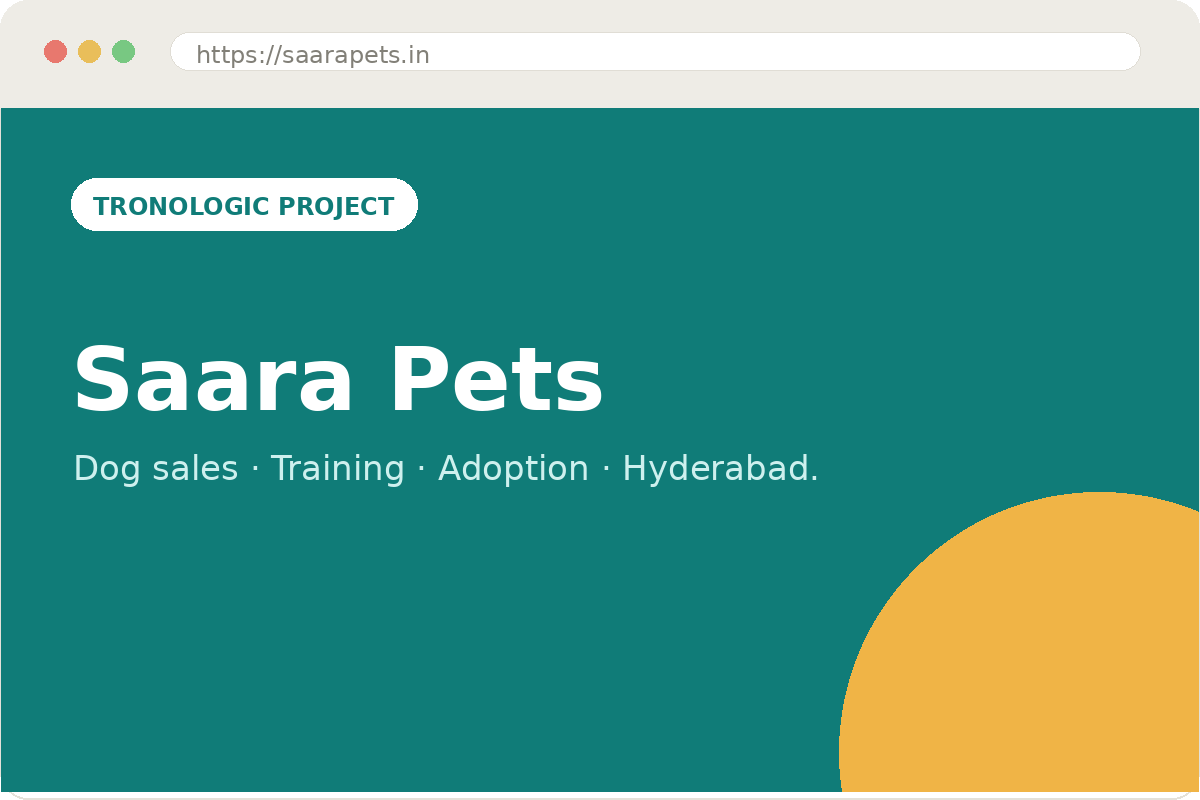 Saara Pets โ a Tronologic project